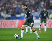 28 May 2018; Harry Arter of Republic of Ireland during the warm-up prior to the International Friendly match between France and Republic of Ireland at Stade de France in Paris, France. Photo by Seb Daly/Sportsfile