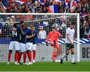 28 May 2018; Colin Doyle of Republic of Ireland reacts after conceding a goal during the International Friendly match between France and Republic of Ireland at Stade de France in Paris, France. Photo by Seb Daly/Sportsfile
