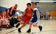 27 May 2018; Cillian O'Sullivan from Castleisland, Co. Kerry, left, and Jamie Egan from Oranmore, Co. Galway, competing in the Basketball U11 & O9 Mixed event during Day 2 of the Aldi Community Games May Festival, which saw over 3,500 children take part in a fun-filled weekend at University of Limerick from 26th to 27th May.  Photo by Sam Barnes/Sportsfile