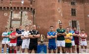 27 May 2018; The 12 captains of the World Rugby U20 Championship came together in front of the iconic Le Castillet in Perpignan, France. Pictured are, from left, Joaquin de la Vega of Argentina, Caelan Doris of Ireland, Tommy Reffell of Wales, Stafford McDowall of Scotland, Ben Curry of England, Tom Christie of New Zealand, Arthur Coville of France, Salmaan Moerat of South Africa, Ryan Lonergan of Australia, Michele Lamaro of  Italy, Beka Saginadze of Georgia, Hisanobu Okayama of Japan. Photo by Stéphanie Biscaye/World Rugby/Sportsfile