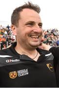 27 May 2018; Carlow trainer and selector Steven Poacher celebrates after the Leinster GAA Football Senior Championship Quarter-Final match between Carlow and Kildare at O'Connor Park in Tullamore, Offaly. Photo by Matt Browne/Sportsfile