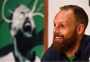 31 May 2018; David Meyler during a Republic of Ireland press conference at the FAI National Training Centre in Abbotstown, Dublin. Photo by Stephen McCarthy/Sportsfile