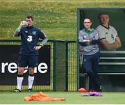 1 June 2018; Republic of Ireland manager Martin O'Neill, right, and assistant manager Roy Keane during training at the FAI National Training Centre in Abbotstown, Dublin. Photo by Stephen McCarthy/Sportsfile