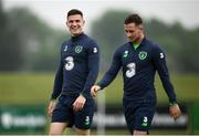 1 June 2018; Darragh Lenihan, left, and Alan Browne during Republic of Ireland training at the FAI National Training Centre in Abbotstown, Dublin. Photo by Stephen McCarthy/Sportsfile