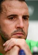 1 June 2018; John O'Shea during a Republic of Ireland press conference at the FAI National Training Centre in Abbotstown, Dublin. Photo by Stephen McCarthy/Sportsfile