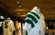 1 June 2018; Republic of Ireland memorabilia on display at the CRISC Player of the Year Awards at  Ballsbridge Hotel, Dublin. Photo by David Fitzgerald/Sportsfile