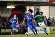 1 June 2018; Bastien Héry of Waterford in action against Barry McNamee of Cork City during the SSE Airtricity League Premier Division match between Cork City and Waterford at Turner's Cross, Cork. Photo by Eóin Noonan/Sportsfile