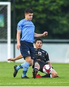 1 June 2018; Daire O'Connor of UCD is tackled by Denzil Fernandez of Cobh during the SSE Airtricity League First Division match between UCD and Cobh Ramblers at the UCD Bowl, Dublin. Photo by Eoin Smith/Sportsfile