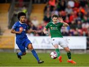 1 June 2018; Kieran Sadlier of Cork City in action against Bastien Héry of Waterford during the SSE Airtricity League Premier Division match between Cork City and Waterford at Turner's Cross, Cork. Photo by Eóin Noonan/Sportsfile