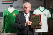 1 June 2018; Former Republic of Ireland international John Giles with his outstanding achievement award at the CRISC Player of the Year Awards at  Ballsbridge Hotel, Dublin. Photo by David Fitzgerald/Sportsfile