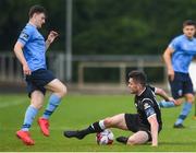 1 June 2018; Jason McClelland of UCD is tackled by Pierce Phillips of Cobh during the SSE Airtricity League First Division match between UCD and Cobh Ramblers at the UCD Bowl, Dublin. Photo by Eoin Smith/Sportsfile