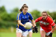 2 June 2018; Roisin Howard of Tipperary in action against Chloe Collins of Cork during the TG4 Munster Senior Ladies Football Championship semi-final between Tipperary and Cork at Ardfinnan, Tipperary. Photo by Matt Browne/Sportsfile