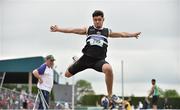 2 June 2018; Scott Meaney of Belvedere College, Co. Dublin, competing in the Intermediate Boys Long Jump during the Irish Life Health All-Ireland Schools Track and Field Championships at Tullamore Harriers Stadium in Tullamore, Co. Offaly. Photo by Sam Barnes/Sportsfile