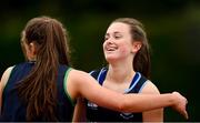 2 June 2018; Ciara Neville of Castletroy College, Co. Limerick, after winning the Senior Girls 200 Metres during the Irish Life Health All-Ireland Schools Track and Field Championships at Tullamore Harriers Stadium in Tullamore, Co. Offaly. Photo by Sam Barnes/Sportsfile