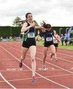 2 June 2018; Rachel McCann of Sullivan Upper Holywood, Co. Down, on her way to winning the  Intermediate Girls 300 Metres during the Irish Life Health All-Ireland Schools Track and Field Championships at Tullamore Harriers Stadium in Tullamore, Co. Offaly. Photo by Sam Barnes/Sportsfile