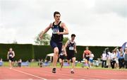 2 June 2018; Ciaran Carthy  of St Michaels Dublin, Co. Dublin, on his way to winning the Intermediate Boys 400 Metres during the Irish Life Health All-Ireland Schools Track and Field Championships at Tullamore Harriers Stadium in Tullamore, Co. Offaly. Photo by Sam Barnes/Sportsfile
