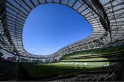 2 June 2018; A general view of the Aviva Stadium prior to the International Friendly match between Republic of Ireland and the United States at the Aviva Stadium in Dublin. Photo by Stephen McCarthy/Sportsfile