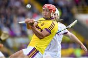 2 June 2018; Lee Chin of Wexford in action against John Hanbury of Galway during the Leinster GAA Hurling Senior Championship Round 4 match between Wexford and Galway at Innovate Wexford Park in Wexford. Photo by Ramsey Cardy/Sportsfile
