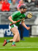 2 June 2018; Cormac Ryan of Limerick celebrates scoring his side's first goal during the Munster GAA Minor Hurling Championship Round 3 match between Cork and Limerick at Páirc Uí Chaoimh in Cork. Photo by Piaras Ó Mídheach/Sportsfile