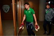 2 June 2018; John Egan, left, and Conor O'Malley of Republic of Ireland arrive prior to the International Friendly match between Republic of Ireland and the United States at the Aviva Stadium in Dublin. Photo by Stephen McCarthy/Sportsfile