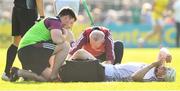 2 June 2018; Joe Canning of Galway is treated for an injury during the Leinster GAA Hurling Senior Championship Round 4 match between Wexford and Galway at Innovate Wexford Park in Wexford. Photo by Ramsey Cardy/Sportsfile