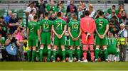 2 June 2018; The Republic of Ireland team pose for a team photograph prior to the International Friendly match between Republic of Ireland and the United States at the Aviva Stadium in Dublin. Photo by Seb Daly/Sportsfile