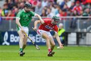 2 June 2018; Mark Coleman of Cork in action against Graeme Mulcahy of Limerick during the Munster GAA Hurling Senior Championship Round 3 match between Cork and Limerick at Páirc Uí Chaoimh in Cork. Photo by Piaras Ó Mídheach/Sportsfile