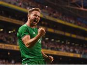 2 June 2018; Alan Judge of Republic of Ireland celebrates after scoring his side's second goal during the International Friendly match between Republic of Ireland and the United States at the Aviva Stadium in Dublin. Photo by Stephen McCarthy/Sportsfile