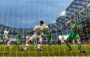 2 June 2018; Graham Burke of Republic of Ireland shoots to score his side's first goal during the International Friendly match between Republic of Ireland and the United States at the Aviva Stadium in Dublin. Photo by Stephen McCarthy/Sportsfile