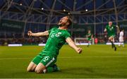 2 June 2018; Alan Judge of Republic of Ireland celebrates after scoring his side's winning goal during the International Friendly match between Republic of Ireland and the United States at the Aviva Stadium in Dublin. Photo by Stephen McCarthy/Sportsfile