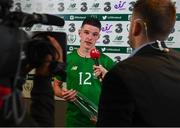 2 June 2018; Man of the Match Declan Rice of Republic of Ireland is interviewed for eir Sport following the International Friendly match between Republic of Ireland and the United States at the Aviva Stadium in Dublin. Photo by Stephen McCarthy/Sportsfile