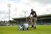 3 June 2018; Head groundsman Nicky Grene lines the pitch before the Munster GAA Senior Hurling Championship Round 3 match between Waterford and Tipperary at the Gaelic Grounds in Limerick. Photo by Piaras Ó Mídheach/Sportsfile