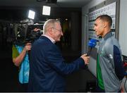 2 June 2018; Graham Burke of Republic of Ireland is interviewed by RTÉ's Tony O'Donoghue following the International Friendly match between Republic of Ireland and the United States at the Aviva Stadium in Dublin. Photo by Stephen McCarthy/Sportsfile