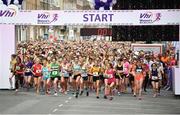 3 June 2018; A general view of the start during the 2018 Vhi Women’s Mini Marathon. 30,000 women from all over the country took to the streets of Dublin to run, walk and jog the 10km route, raising much needed funds for hundreds of charities around the country. www.vhiwomensminimarathon.ie Photo by Sam Barnes/Sportsfile