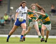 3 June 2018; Michelle Ryan of Waterford in action against Eilis Lynch of Kerry during the TG4 Munster Senior Ladies Football Championship semi-final match between Kerry and Waterford at Fitzgerald Stadium in Killarney, Kerry. Photo by Matt Browne/Sportsfile
