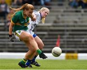 3 June 2018; Andrea Murphy of Kerry scores a goal past Waterford defender Megan Dunford during the TG4 Munster Senior Ladies Football Championship semi-final match between Kerry and Waterford at Fitzgerald Stadium in Killarney, Kerry. Photo by Matt Browne/Sportsfile