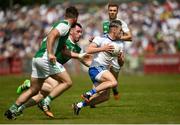3 June 2018; Dessie Ward of Monaghan in action against Barry Mulrone of Fermanagh during the Ulster GAA Football Senior Championship Semi-Final match between Fermanagh and Monaghan at Healy Park in Omagh, Co Tyrone. Photo by Philip Fitzpatrick/Sportsfile