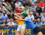 3 June 2018; Conor Mahon of Offaly in action against Chris Crummey of Dublin during the Leinster GAA Hurling Senior Championship Round 4 match between Dublin and Offaly at Parnell Park, Dublin. Photo by Seb Daly/Sportsfile