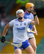 3 June 2018; Tom Devine of Waterford celebrates scoring his side's first goal during the Munster GAA Senior Hurling Championship Round 3 match between Waterford and Tipperary at the Gaelic Grounds in Limerick. Photo by Piaras Ó Mídheach/Sportsfile