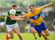 3 June 2018; Cillian Brennan of Clare in action against Paul Geaney of Kerry during the Munster GAA Football Senior Championship semi-final match between Kerry and Clare at Fitzgerald Stadium in Killarney, Kerry. Photo by Matt Browne/Sportsfile
