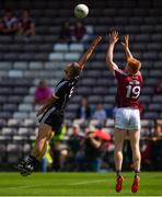 3 June 2018; Adrian McIntyre of Sligo in action against Peter Cooke of Galway during the Connacht GAA Football Senior Championship semi-final match between Galway and Sligo at Pearse Stadium, Galway. Photo by Eóin Noonan/Sportsfile