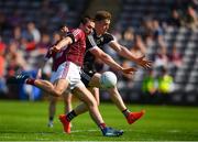 3 June 2018; Patrick Sweeney of Galway in action against Kevin McDonnell of Sligo during the Connacht GAA Football Senior Championship semi-final match between Galway and Sligo at Pearse Stadium, Galway. Photo by Eóin Noonan/Sportsfile
