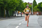 3 June 2018;  Lizzie Lee of Leevale A.C., Co. Cork, on her way to winning the 2018 Vhi Women’s Mini Marathon. 30,000 women from all over the country took to the streets of Dublin to run, walk and jog the 10km route, raising much needed funds for hundreds of charities around the country. www.vhiwomensminimarathon.ie Photo by Harry Murphy/Sportsfile