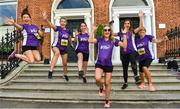 3 June 2018; Vhi ambassadors, from left, Doireann Garrihy, Ailbhe Garrihy, Louise Heraghty, Aoibhín Garrihy, Amanda Byram and Clare Garrihy, prior to the 2018 Vhi Women’s Mini Marathon. 30,000 women from all over the country took to the streets of Dublin to run, walk and jog the 10km route, raising much needed funds for hundreds of charities around the country. www.vhiwomensminimarathon.ie Photo by Sam Barnes/Sportsfile