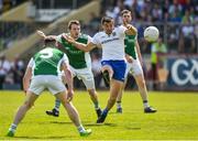 3 June 2018; Drew Wylie of Monaghan scores a late point during the Ulster GAA Football Senior Championship Semi-Final match between Fermanagh and Monaghan at Healy Park in Omagh, Co Tyrone. Photo by Oliver McVeigh/Sportsfile