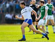 3 June 2018; Drew Wylie of Monaghan celebrates after scoring a late point during the Ulster GAA Football Senior Championship Semi-Final match between Fermanagh and Monaghan at Healy Park in Omagh, Co Tyrone. Photo by Oliver McVeigh/Sportsfile