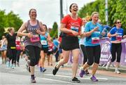 3 June 2018; Participants react to the wall of support during the 2018 Vhi Women’s Mini Marathon. 30,000 women from all over the country took to the streets of Dublin to run, walk and jog the 10km route, raising much needed funds for hundreds of charities around the country. www.vhiwomensminimarathon.ie Photo by Harry Murphy/Sportsfile