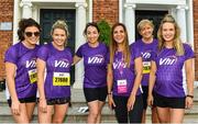 3 June 2018; Vhi ambassadors, from left, Doireann Garrihy, Ailbhe Garrihy, Louise Heraghty, Amanda Byram, Clare Garrihy and Aoibhín Garrihy prior to the 2018 Vhi Women’s Mini Marathon. 30,000 women from all over the country took to the streets of Dublin to run, walk and jog the 10km route, raising much needed funds for hundreds of charities around the country. www.vhiwomensminimarathon.ie Photo by Sam Barnes/Sportsfile