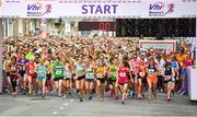 3 June 2018; Participants at the start during the 2018 Vhi Women’s Mini Marathon. 30,000 women from all over the country took to the streets of Dublin to run, walk and jog the 10km route, raising much needed funds for hundreds of charities around the country. www.vhiwomensminimarathon.ie Photo by Sam Barnes/Sportsfile