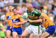 3 June 2018; Kieran Donaghy of Kerry in action against Cillian Brennan of Clare during the Munster GAA Football Senior Championship semi-final match between Kerry and Clare at Fitzgerald Stadium in Killarney, Kerry. Photo by Matt Browne/Sportsfile